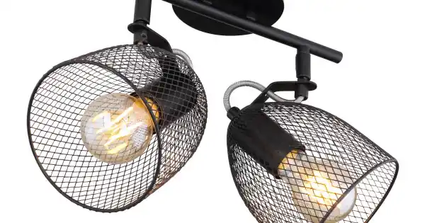Globo Josina barna-fekete mennyezeti spotlámpa (GLO-54034-2) E27 2 izzós IP20 Akciós ár