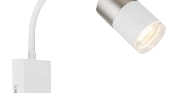 Akciós ár Globo Brisbon fehér-nikkel fali spotlámpa (GLO-57851W) GU10 1 izzós IP20