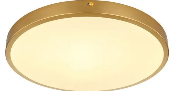 Globo Tibey sárgaréz-fehér LED mennyezeti lámpa (GLO-12381-22) LED 1 izzós IP20 Vásárlói kedvenc
