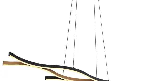 Outlet Globo Geronimo fekete-opál LED függesztett lámpa (GLO-67206HW) LED 1 izzós IP20