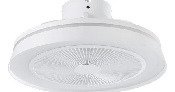 Ajánlat Eglo Vallonia 1 matt fehér LED mennyezeti ventilátoros lámpa (EG-35218) LED 2 izzós IP20