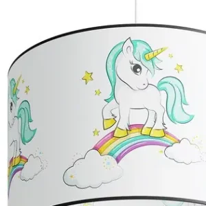 Sollux Unicorn 40 fehér-színes gyerek függesztett lámpa (SOL-SL.1413) E27 1 izzós IP20 Korlátozott ajánlat