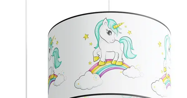 Sollux Unicorn 40 fehér-színes gyerek függesztett lámpa (SOL-SL.1413) E27 1 izzós IP20 Korlátozott ajánlat