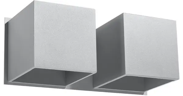 Sollux Quad 2 szürke fali lámpa (SOL-SL.0658) G9 2 izzós IP20 Outlet