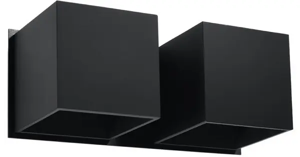 Sollux Quad 2 fekete fali lámpa (SOL-SL.0657) G9 2 izzós IP20 Csak ma
