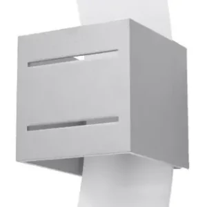 Végkiárusítás Sollux Loreto szürke fali lámpa (SOL-SL.0202) G9 1 izzós IP20