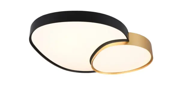Biztonságos fizetés Trio Rise fekete-arany LED mennyezeti lámpa (TRI-647519280) LED 1 izzós IP20