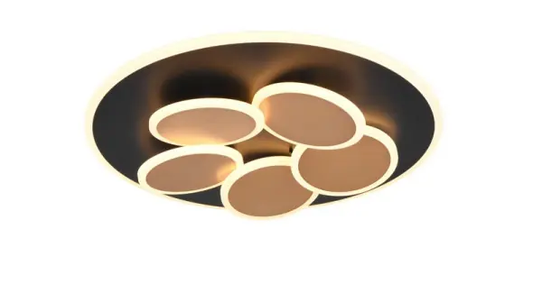 Trio Mandala fekete-arany LED mennyezeti lámpa (TRI-653210680) LED 1 izzós IP20 Szuper ajánlat