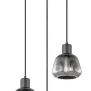 Trio Tarifa füstszínű-fekete függesztett lámpa (TRI-362830332) E27 3 izzós IP20 Olcsó
