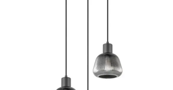Trio Tarifa füstszínű-fekete függesztett lámpa (TRI-362830332) E27 3 izzós IP20 Olcsó