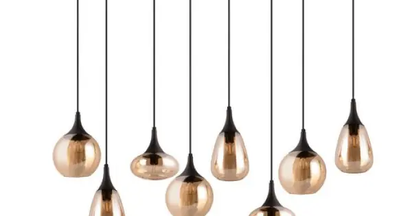 Bestseller Trio Lumina borostyán-fekete függesztett lámpa (TRI-317000813) E14 8 izzós IP20