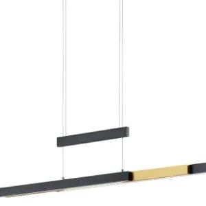 Trio Trajan fekete-sárgaréz LED függesztett lámpa (TRI-375310502) LED 1 izzós IP20 Gyors szállítás