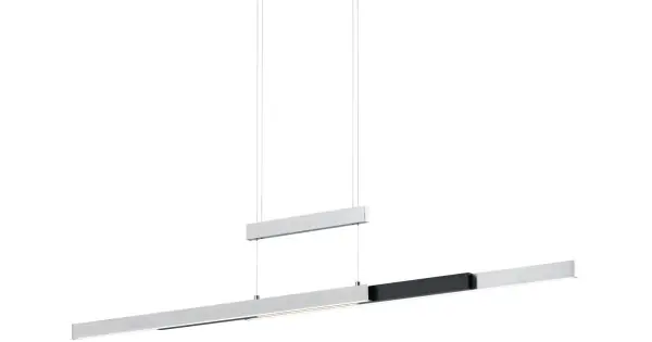 Trio Trajan csiszolt alumínium-fekete LED függesztett lámpa (TRI-375310505) LED 1 izzós IP20 Azonnal elérhető