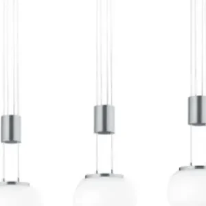 Trio Madison matt nikkel-fehér LED függesztett lámpa (TRI-342010307) LED 1 izzós IP20 Bestseller
