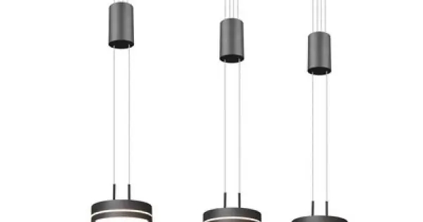 Trio Franklin antracit-fehér LED függesztett lámpa (TRI-326510342) LED 1 izzós IP20 Biztonságos fizetés