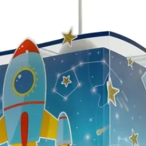 Végkiárusítás Dalber Rocket fehér-kék gyerek függesztett lámpa (DA-63352) E27 1 izzós IP20