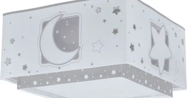 Dalber Moonlight fehér-szürke gyerek mennyezeti lámpa (DA-63236E) E27 2 izzós IP20 Biztonságos fizetés