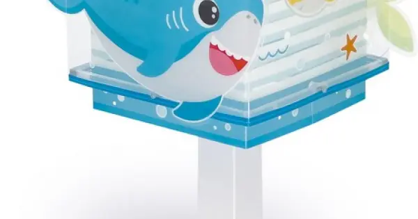 Bestseller Dalber Little Shark fehér-kék gyerek asztali lámpa (DA-63471) E14 1 izzós IP20