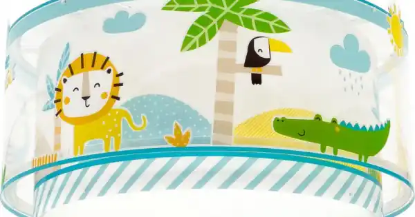 Dalber My Little Jungle fehér-kék gyerek mennyezeti lámpa (DA-76116) E27 2 izzós IP20 Árengedmény