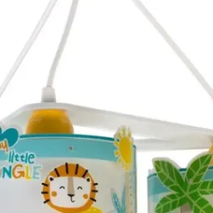 Dalber My Little Jungle fehér-kék gyerek függesztett lámpa (DA-76114) E27 3 izzós IP20 Azonnal elérhető