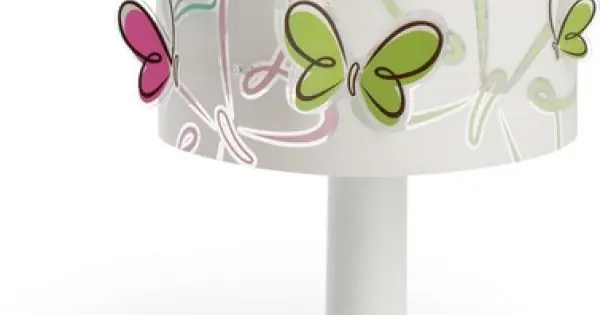 Kedvezményes ár Dalber Butterfly fehér-színes gyerek asztali lámpa (DA-62141) E14 1 izzós IP20