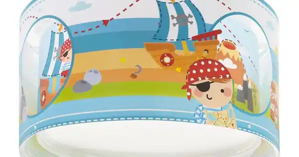 Alacsony ár Dalber Pirate Island fehér-kék gyerek mennyezeti lámpa (DA-60656) E27 2 izzós IP20