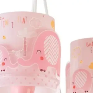 Biztonságos fizetés Dalber Little Elephant fehér-rózsaszín gyerek függesztett lámpa (DA-61337S) E27 3 izzós IP20