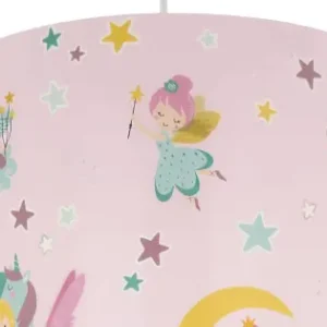 Azonnali szállítás Dalber Fairy Dreams rózsaszín-fehér gyerek függesztett lámpa (DA-42492) E27 1 izzós IP20