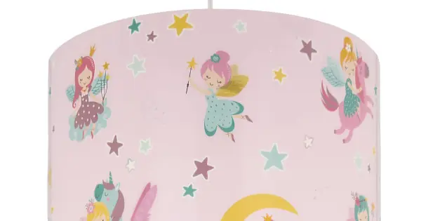 Azonnali szállítás Dalber Fairy Dreams rózsaszín-fehér gyerek függesztett lámpa (DA-42492) E27 1 izzós IP20