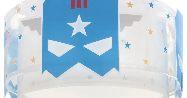 Dalber Blue Hero fehér-kék gyerek mennyezeti lámpa (DA-61816) E27 2 izzós IP20 Biztonságos fizetés