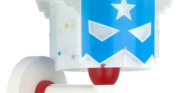 Olcsó Dalber Blue Hero fehér-kék gyerek fali lámpa (DA-61819) E27 1 izzós IP20
