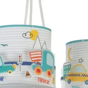 Dalber Baby Travel fehér-színes gyerek függesztett lámpa (DA-61687) E27 3 izzós IP20 Vedd meg most