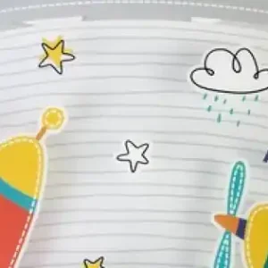 Dalber Baby Travel fehér-színes gyerek függesztett lámpa (DA-61682) E27 1 izzós IP20 Legnépszerűbb