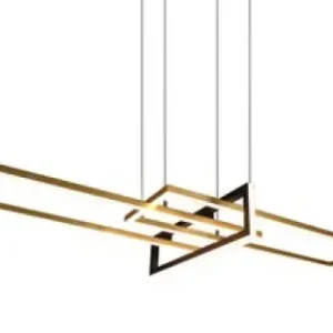 Trio Salinas sárgaréz-fekete LED függesztett lámpa (TRI-320310308) LED 1 izzós IP20 Biztonságos fizetés