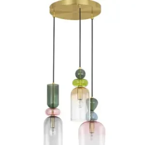 Vásárlói kedvenc Nova Luce Murano színes-átlátszó függesztett lámpa (NL-9009237) E14 3 izzós IP20