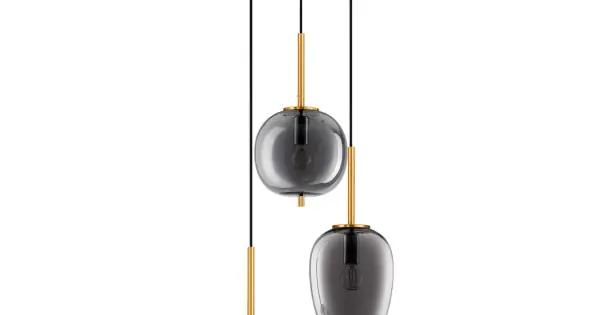 Biztonságos vásárlás Nova Luce Lato sárgaréz-füstszínű függesztett lámpa (NL-9624082) E14 3 izzós IP20