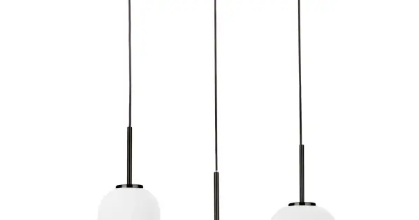 Nézd meg most Nova Luce Lato fekete-fehér függesztett lámpa (NL-9624099) E14 3 izzós IP20