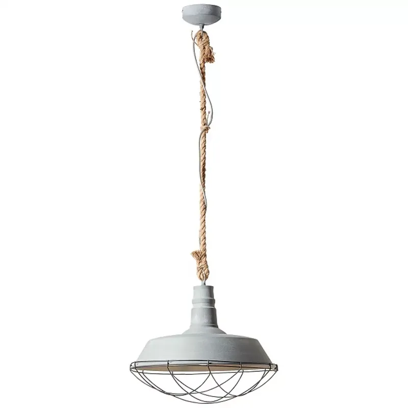 ROPE - Ipari stílusú 1 izzós függeszték lámpa; E27; átm.47cm; beton szürke - Brilliant-93614/70 Kedvezmény