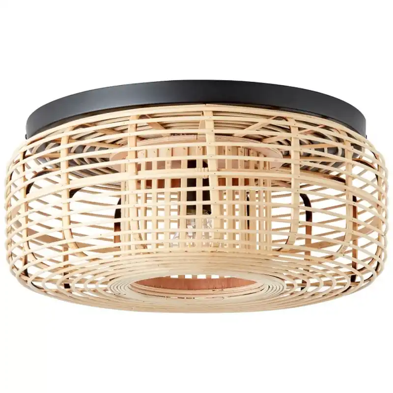 Korlátozott ajánlat CROSSTOWN - 1 izzós rattan mennyezeti lámpa; 1xE27; átm 45cm - Brilliant-97181/06
