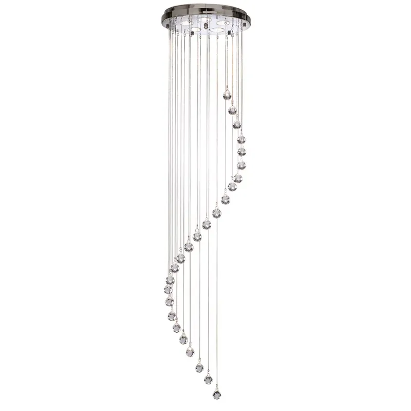 Legkelendőbb SPIRAL - 5 izzós kristály függeszték/mennyezeti lámpa - Searchlight-5742CC
