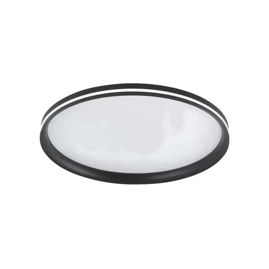 LED mennyezeti lámpa Isy, fekete, Ø 55 cm, fém, CCT, dimmelhető Vedd meg most