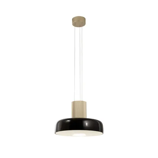 LED függő világítás Lunar, fekete/arany, üveg, CCT, dimmelhető Azonnali szállítás