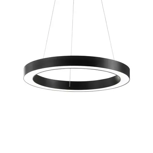 Gyors kiszállítás Ideal Lux LED lógó világítás Oracle, Ø 60 cm, fekete, 3000 K