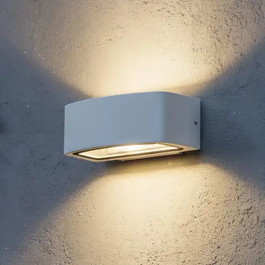 Gyors kiszállítás Ideal Lux kültéri fali lámpa Andromeda, fehér, szélesség 22 cm, alumínium