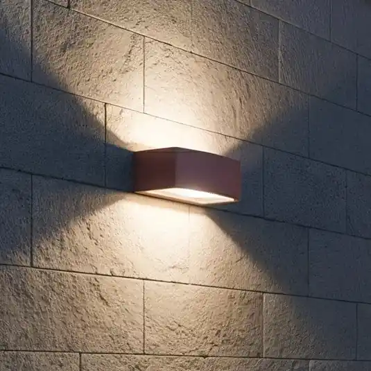 Ideal Lux kültéri fali lámpa Andromeda kávé, szélesség 22 cm, alumínium Újdonság