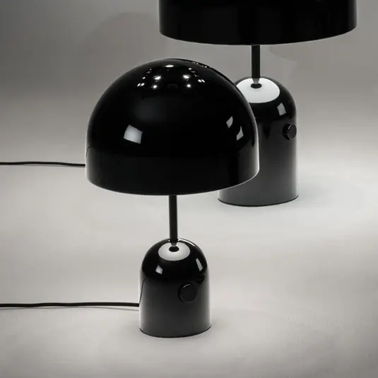 Csak ma Tom Dixon LED asztali lámpa Bell, fekete, magasság 43 cm, dimmelhető