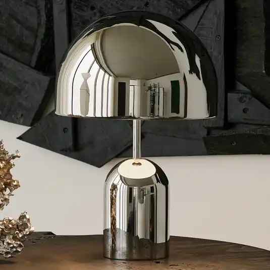 Tom Dixon LED asztali lámpa Bell, ezüst színű, 43 cm, dimmelhető Kedvezményes ár