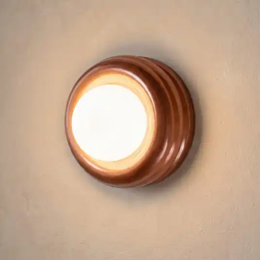 Exkluzív ajánlat Tina fali világítás, terrakotta/opál, üveg, Ø 19 cm