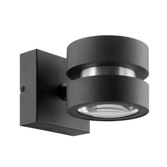 Utolsó esély LED fali lámpa Glow-Sphere, fekete, Ø 13 cm, fém, 2 izzós, 20 W, 10000 óra, 100