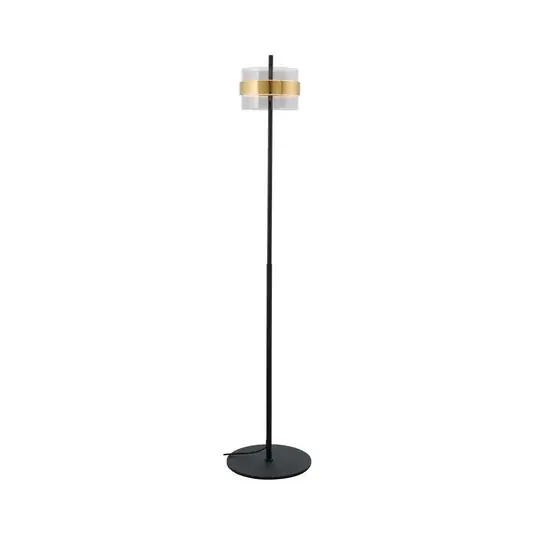 LED álló lámpa Inside, sárgaréz színű/füstszürke, magasság 146 cm Gyors szállítás